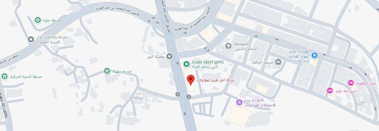 موقع شركة أطر طيبة على الخريطة